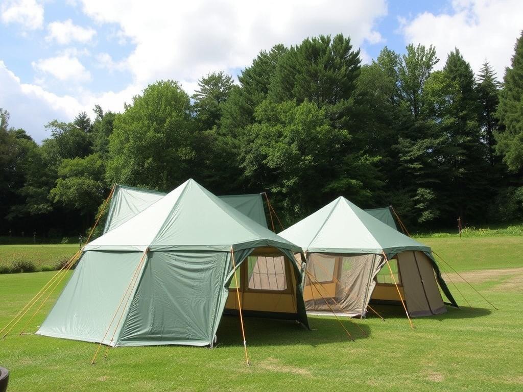 Framed tents and tarpaulinsфото